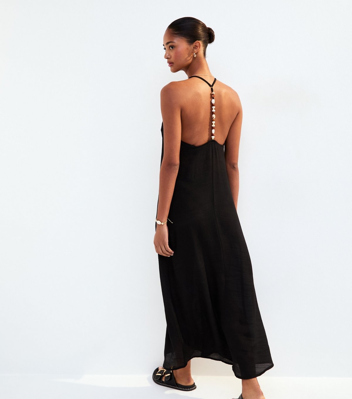 New Look Women's Black Beaded Back Maxi Dress New Look - 3