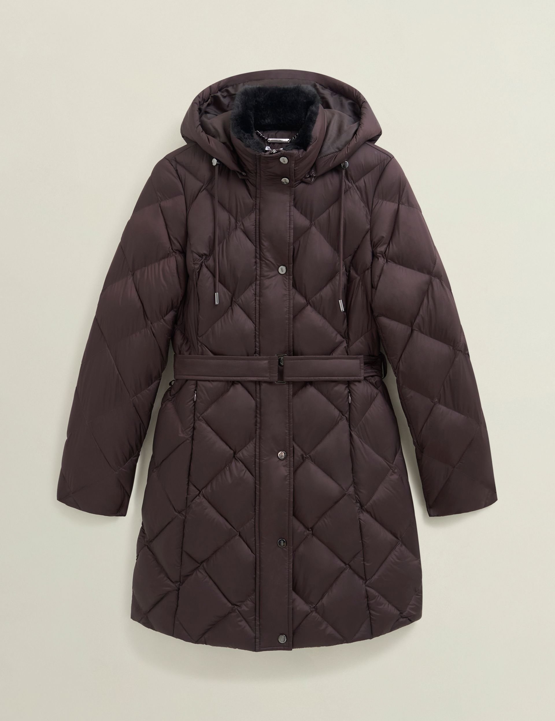 Hobbs London Hobbs London Women's Lumi Puffer Coat in Dark Brown - 2