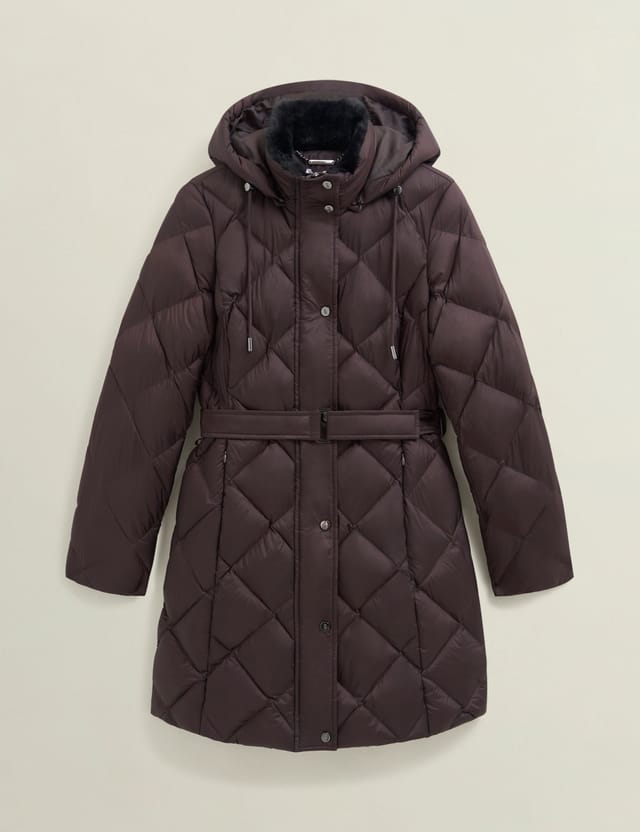 Hobbs London Hobbs London Women's Lumi Puffer Coat in Dark Brown - 2