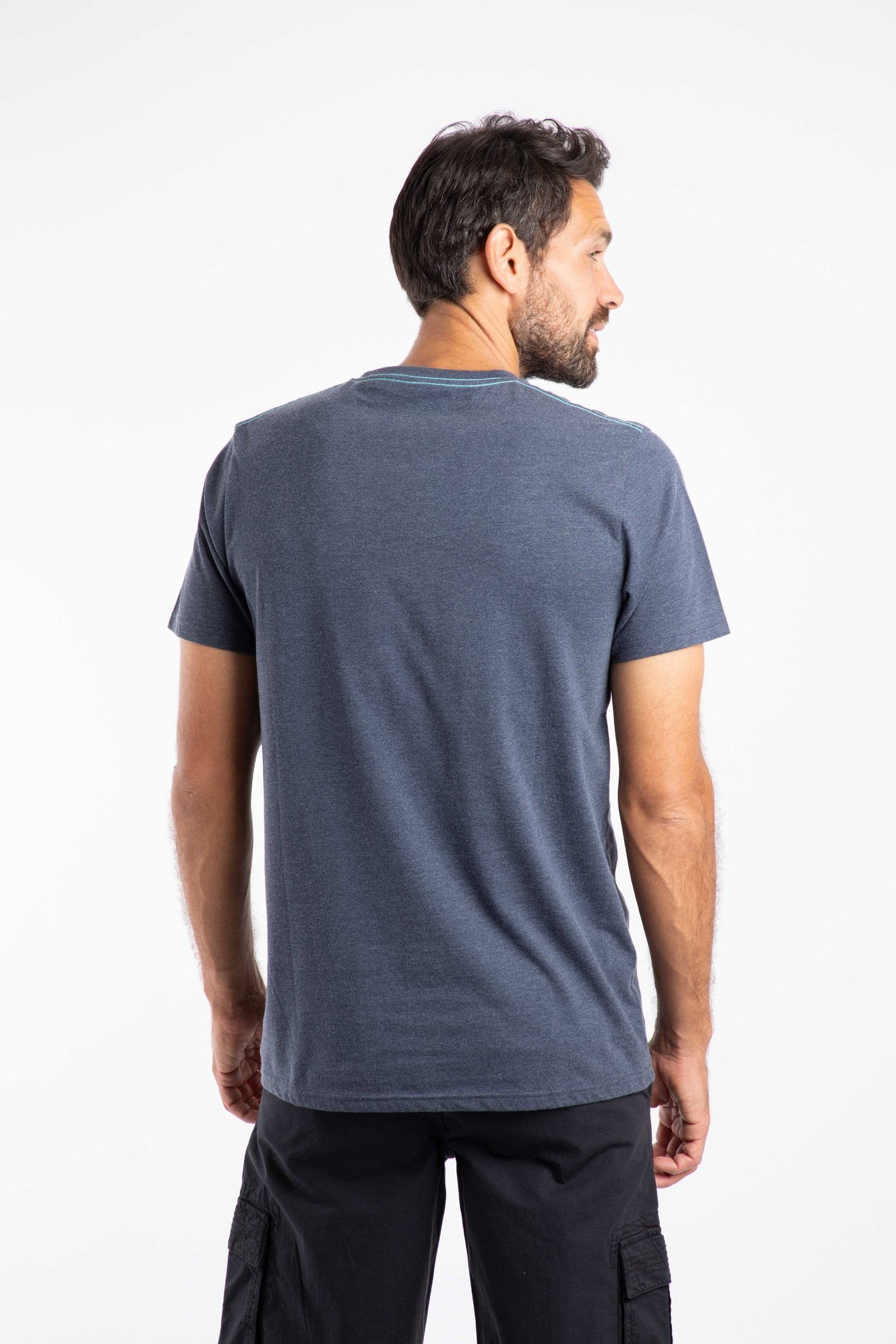 Weird Fish Weird Fish Men's Explorer Front Print Graphic T-Shirt in Navy - 3