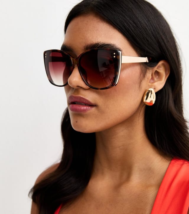 New Look Brown Oversized D Frame Sunglasses New Look - 2