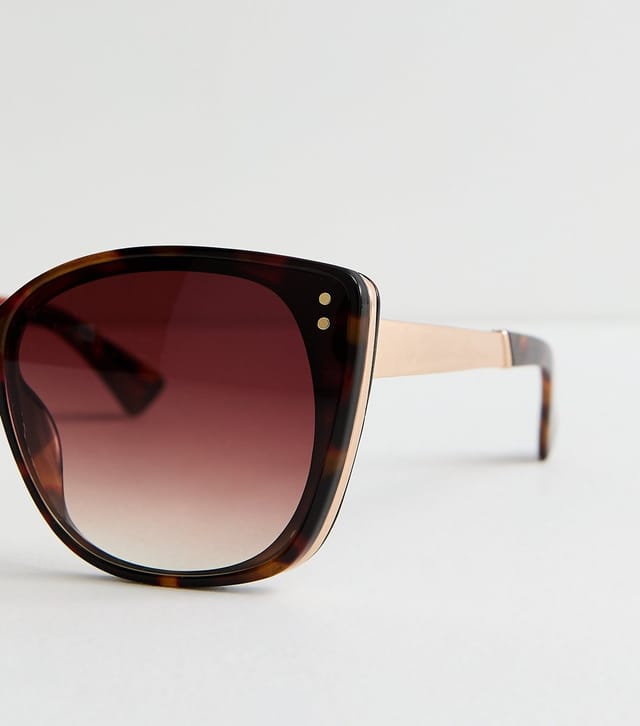 New Look Brown Oversized D Frame Sunglasses New Look - 3