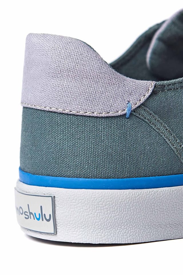 Moshulu Moshulu Men's 'Daub' Canvas Trainers in Green - 3