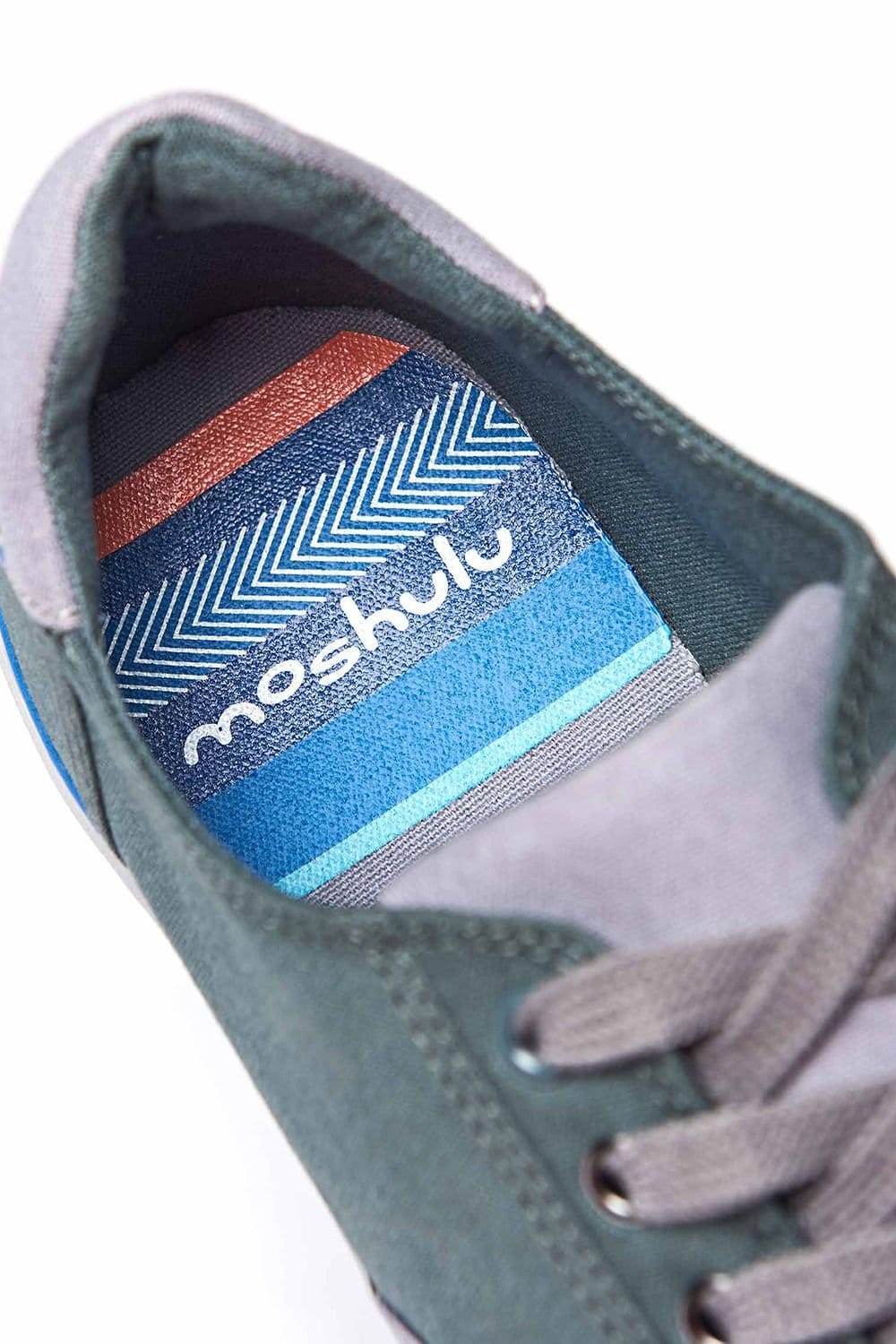 Moshulu Moshulu Men's 'Daub' Canvas Trainers in Green - 4