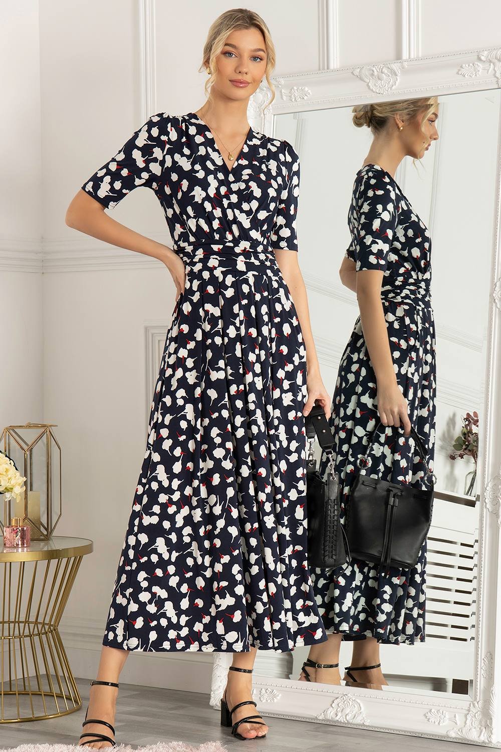 Jolie Moi Jolie Moi Women's Acadia Wrap Maxi Dress in Navy - 1