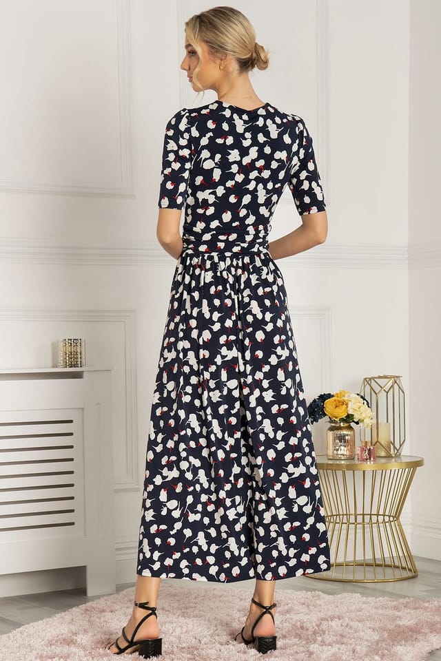 Jolie Moi Jolie Moi Women's Acadia Wrap Maxi Dress in Navy - 2