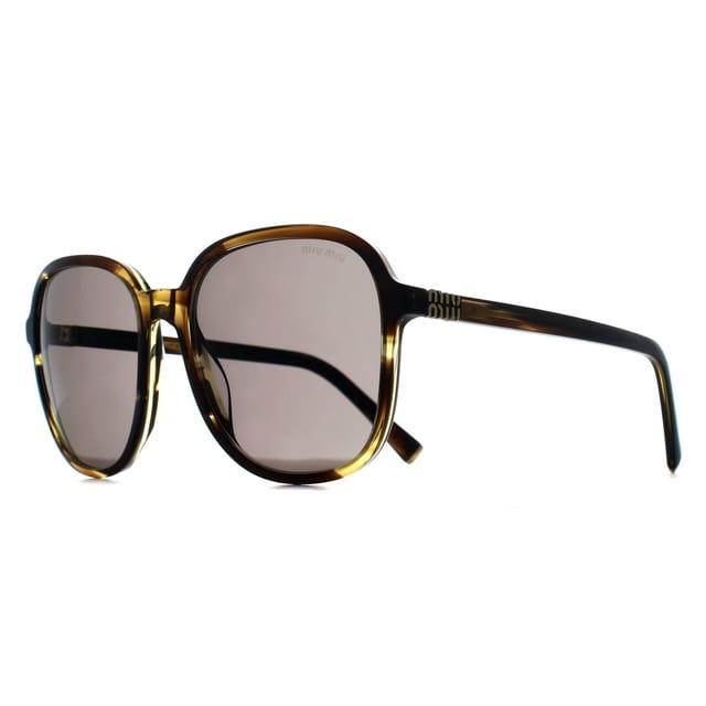 Miu Miu Miu Miu Women's Square Striped Loden Dark Grey MUB01S in Brown - 2