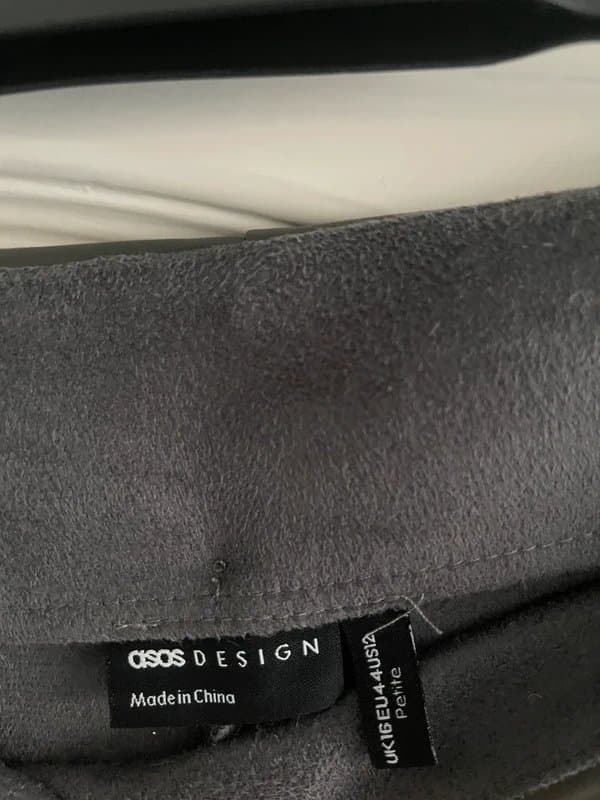 ASOS Grey faux leather trousers