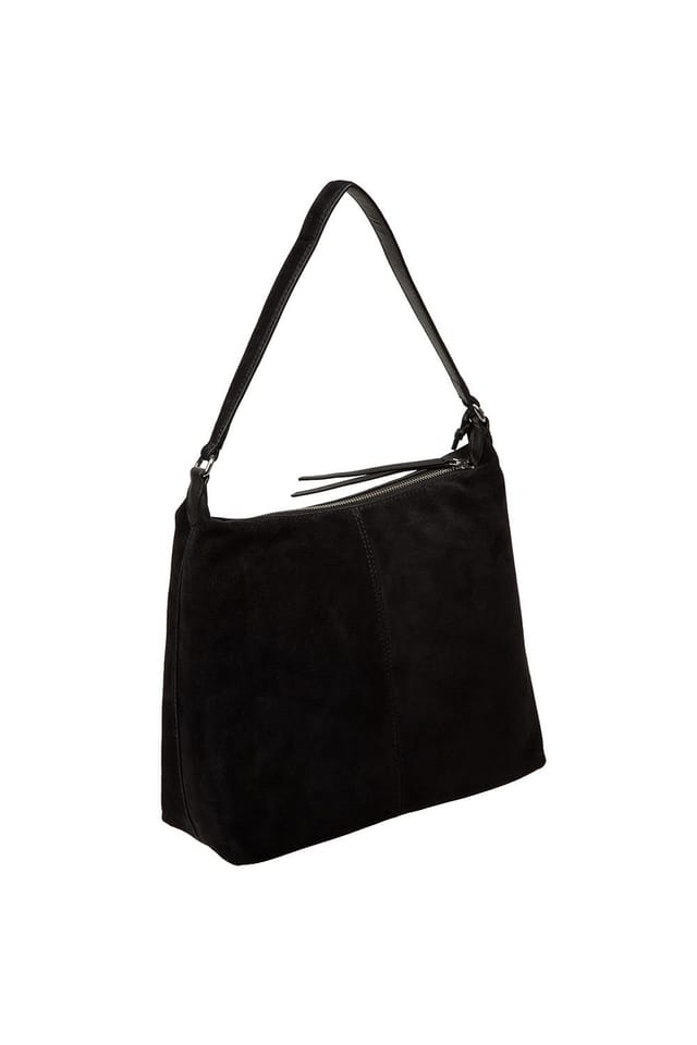 Cultured London Cultured London Women's 'Camille' Suede Shoulder Bag in Black - 3