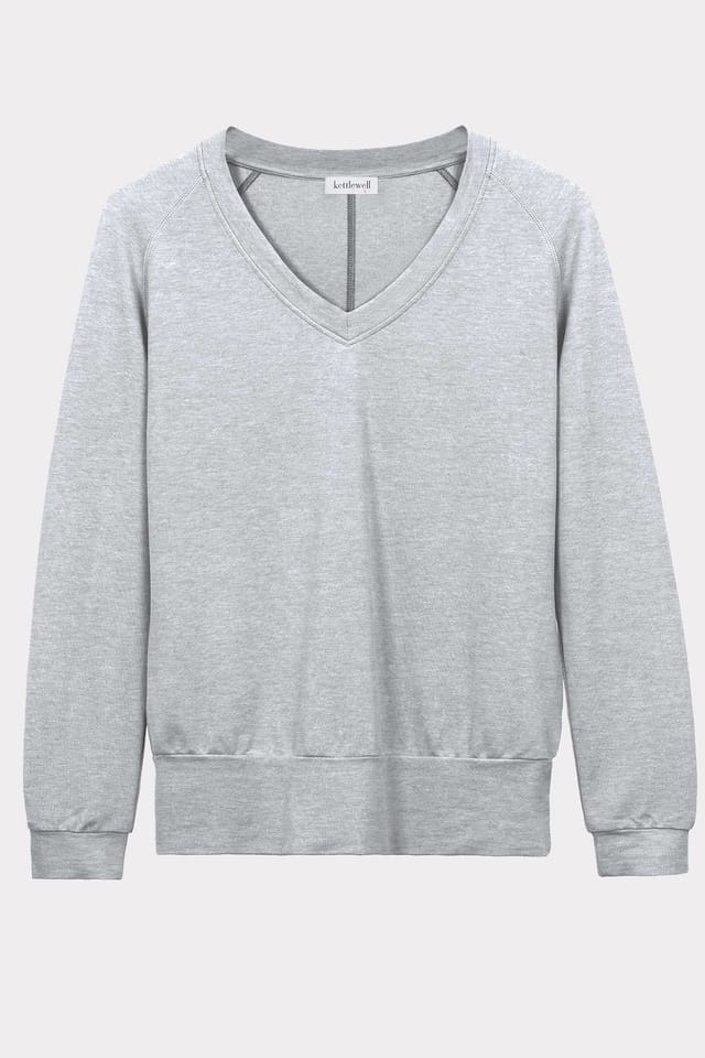 Kettlewell Kettlewell Women's Supersoft V Neck in Light Grey - 2