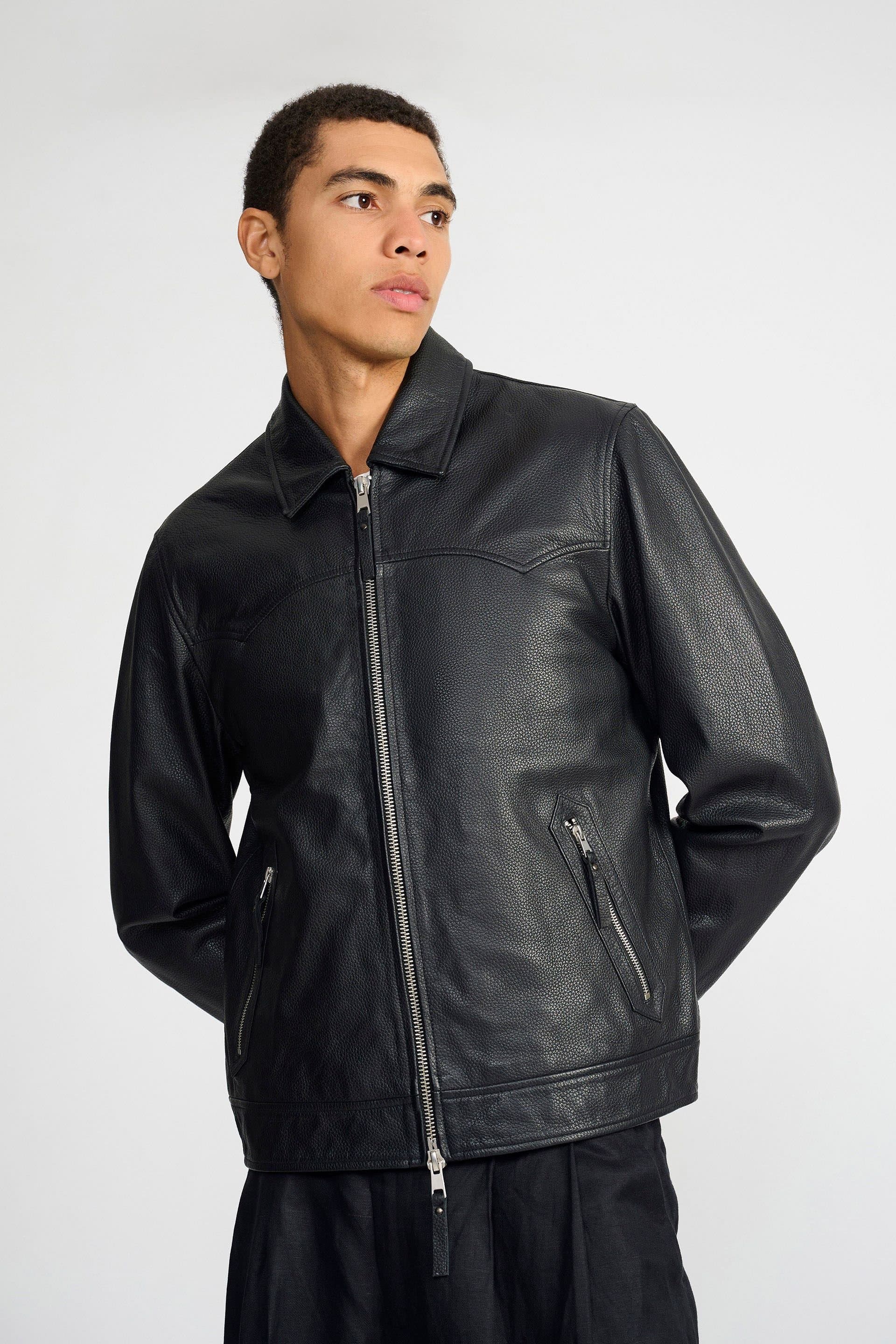 Bolongaro Trevor Bolongaro Trevor Men's Real Leather Ralph Western Jacket In Black
