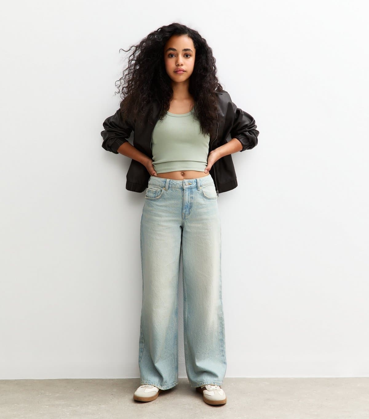 New Look Girls' Blue Skater Wide Leg Jeans New Look