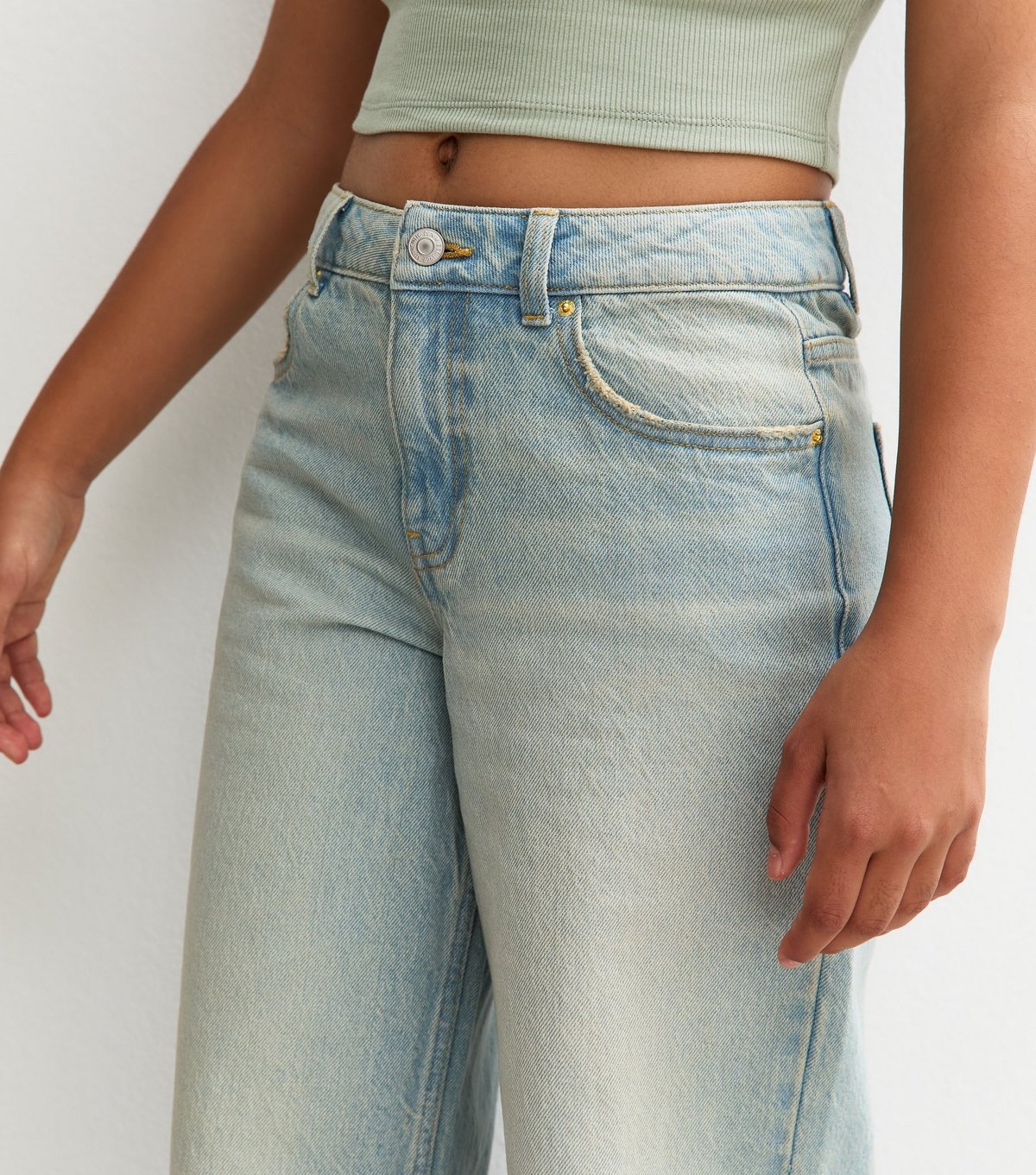 New Look Girls' Blue Skater Wide Leg Jeans New Look - 3