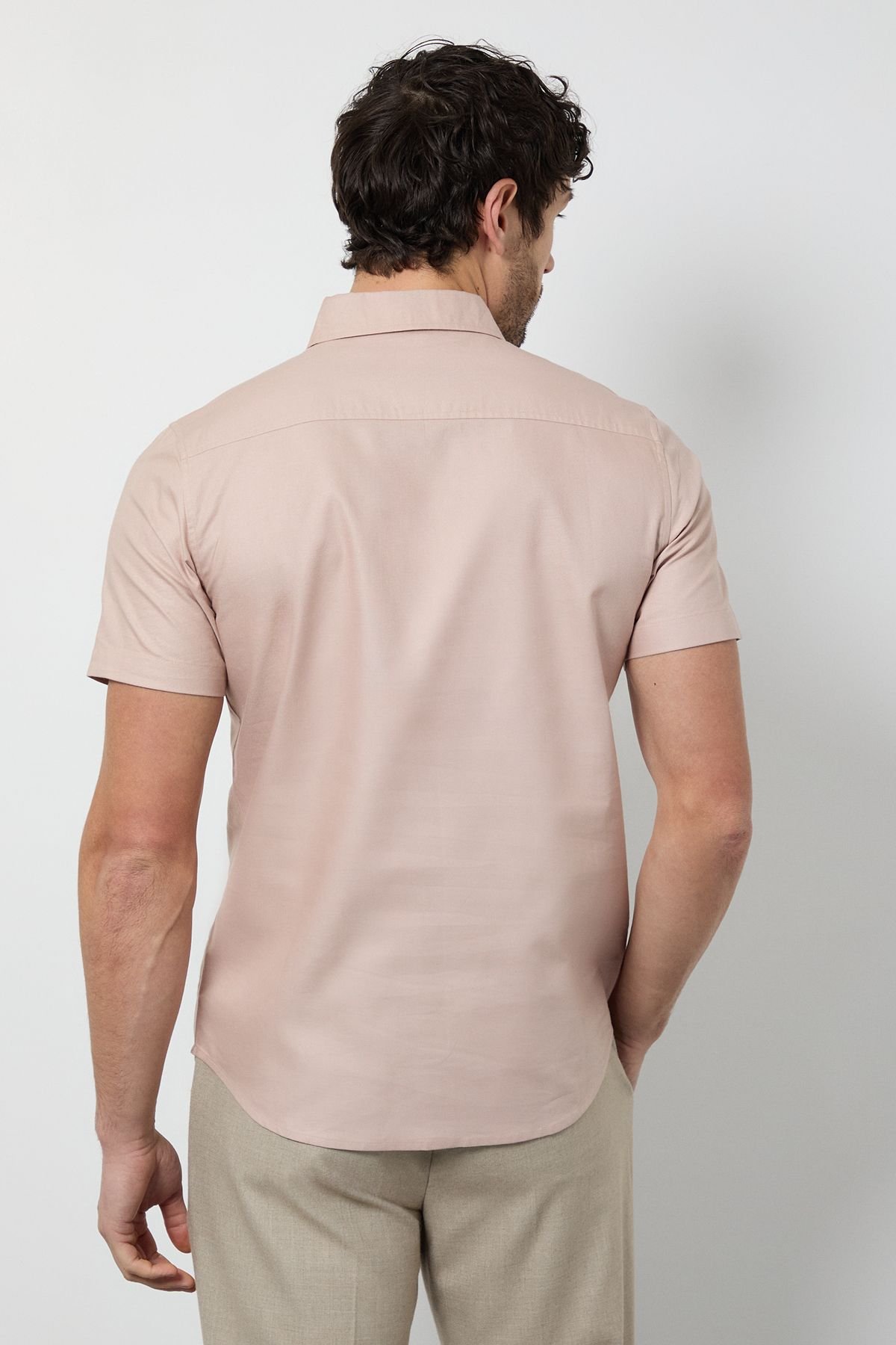 Burton Burton Men's Pink Short Sleeve Oxford Shirt - 3