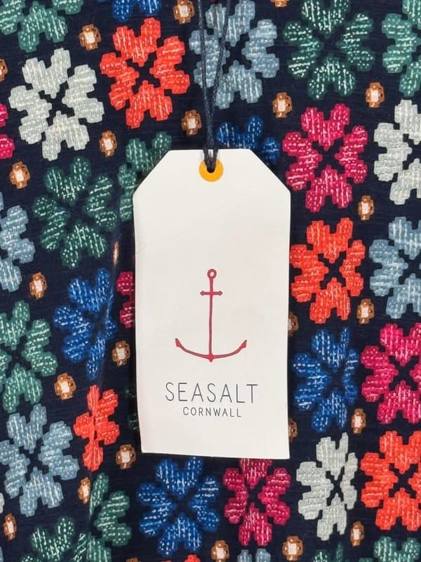 Seasalt Cornwall Seasalt Cornwall Sea Mirror Dress Petal Cross Stitch Maritime UK 8 Dress