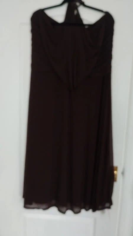 PrettyLittleThing PrettyLittleThing Chocolate Halter Cowl Neck Maxi Dress - UK 12 (BNWT)