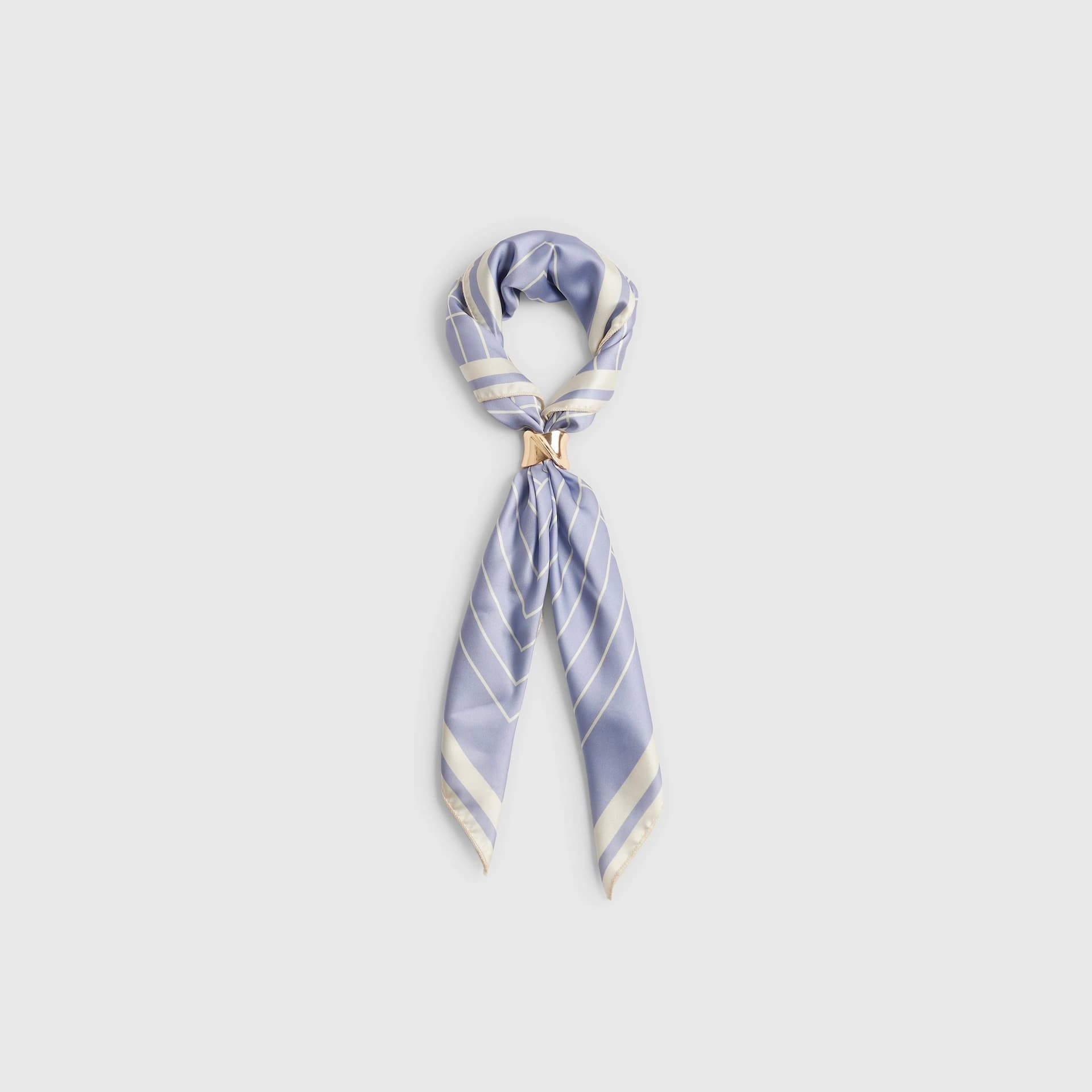 River Island River Island Womens Blue Geometric Satin Scarf