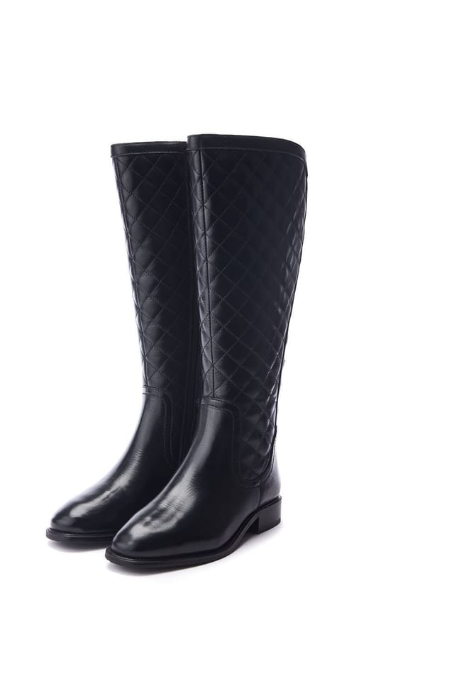 Moda In Pelle Moda In Pelle Women's 'Sinclair' Leather Biker Boots in Black - 3