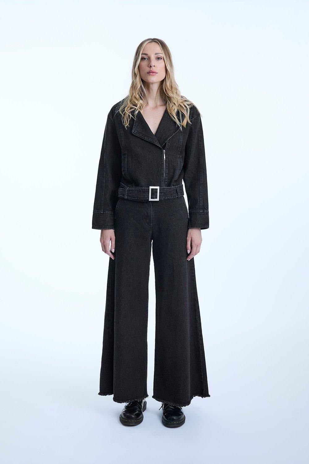 James Lakeland James Lakeland Women's Denim Biker Jacket in Black