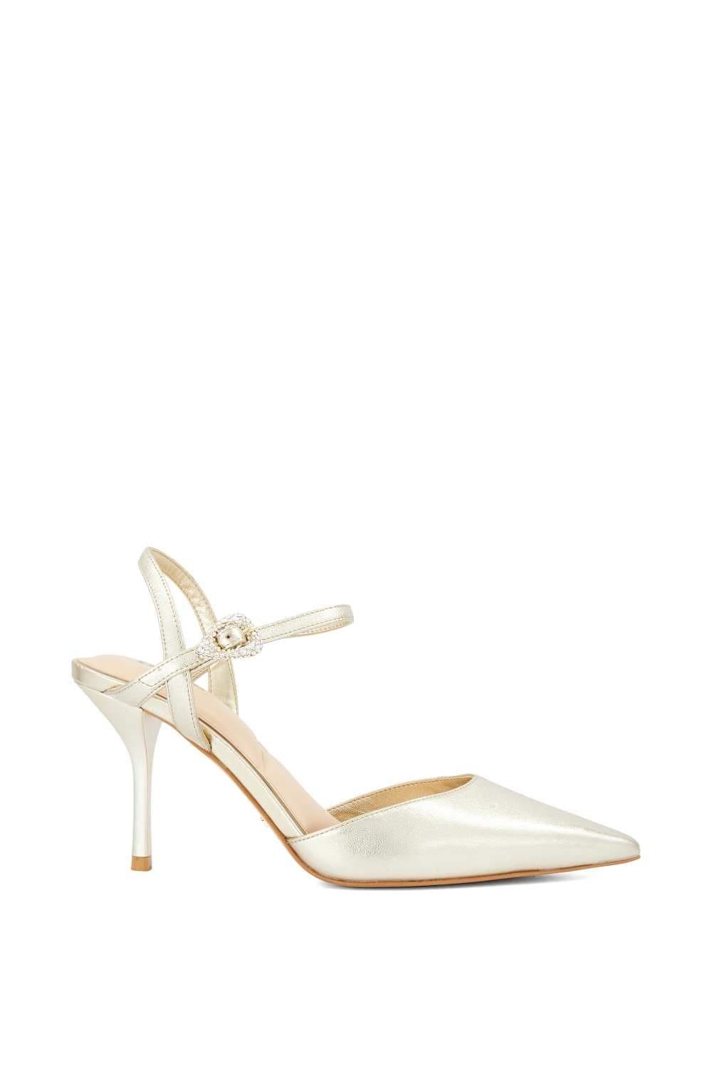Dune London Dune London Women's 'Compelling' Leather Court Shoes in Metallics
