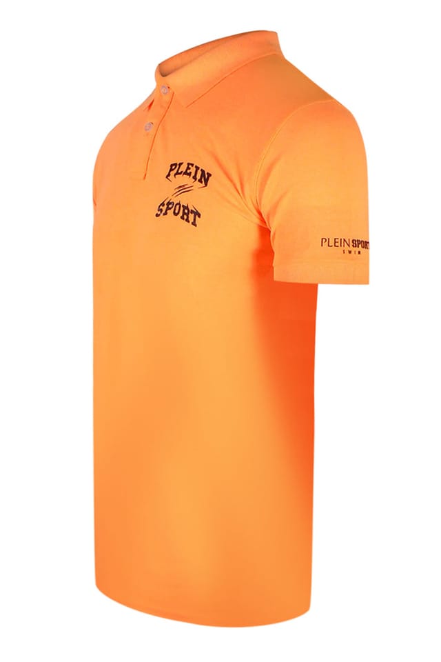 Plein Sport Plein Sport Men's Short Sleeve Polo Shirt in Tangerine - 2