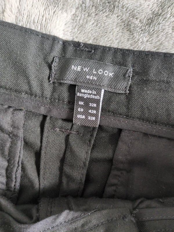 New Look Black Suit Trousers Men's 32R New Look