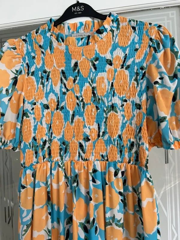 Never Fully Dressed Never Fully Dressed size 14 yellow blue floral long dress