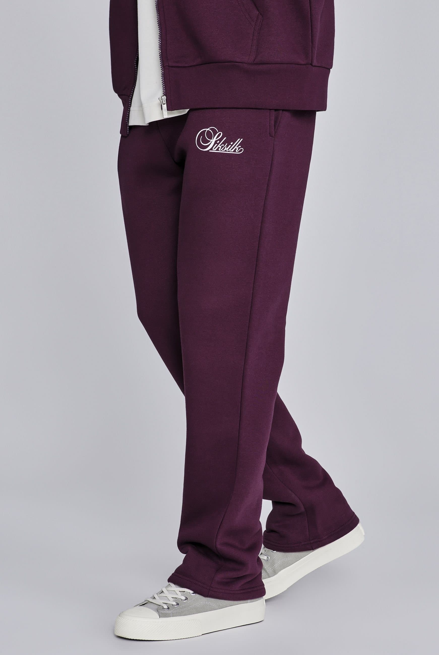 SikSilk SikSilk Men's Essentials Track Pants in Burgundy