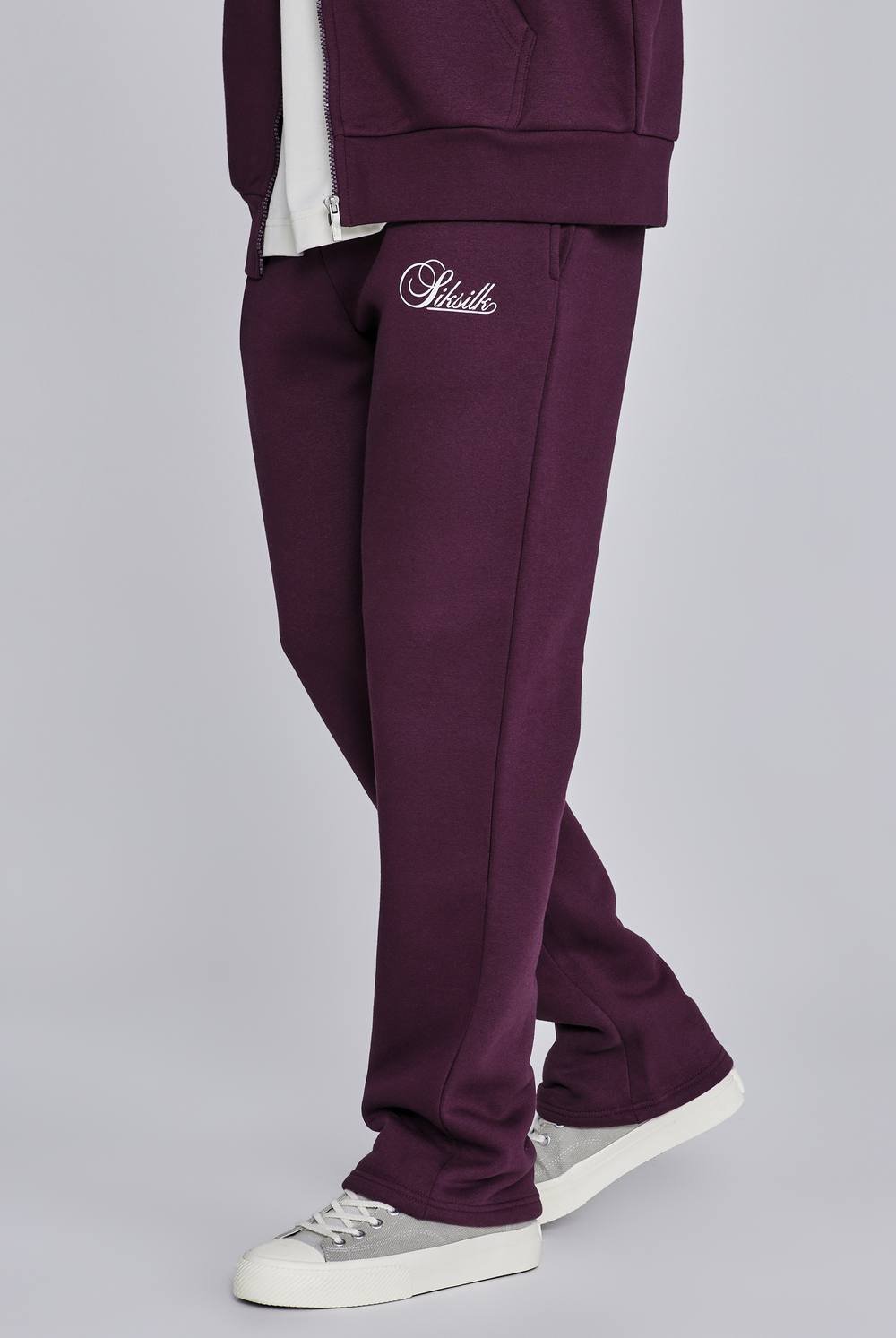 SikSilk SikSilk Men's Essentials Track Pants in Burgundy - 3
