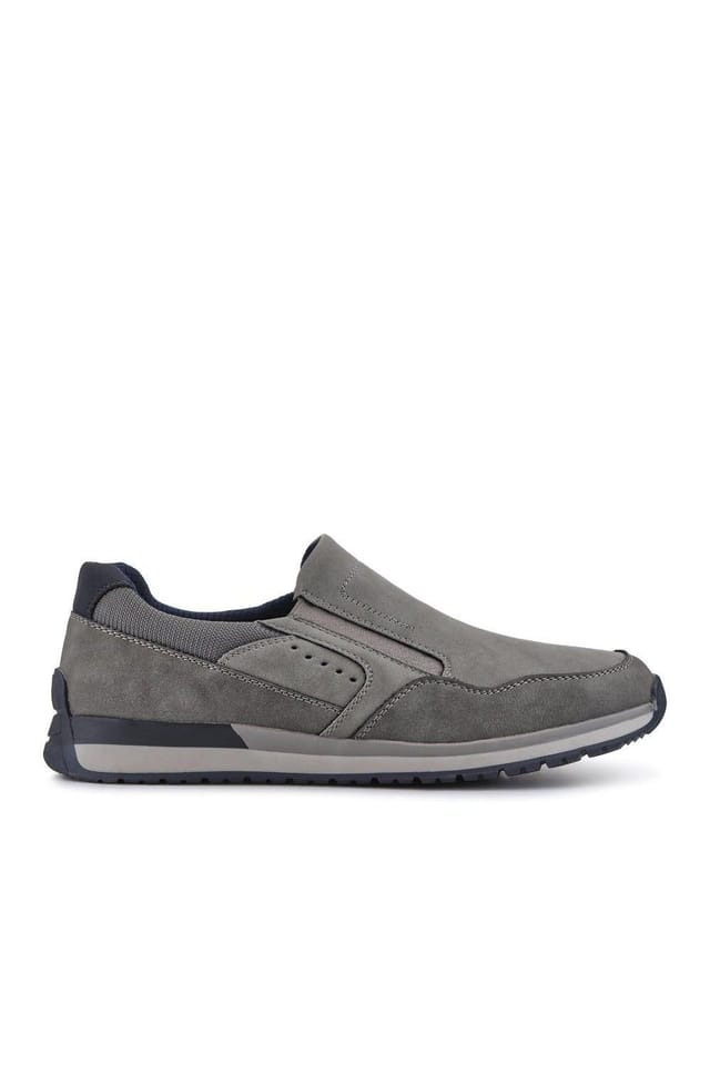 Pavers Pavers Men's Wide Fit Elasticated Slip On Shoes in Grey - 2