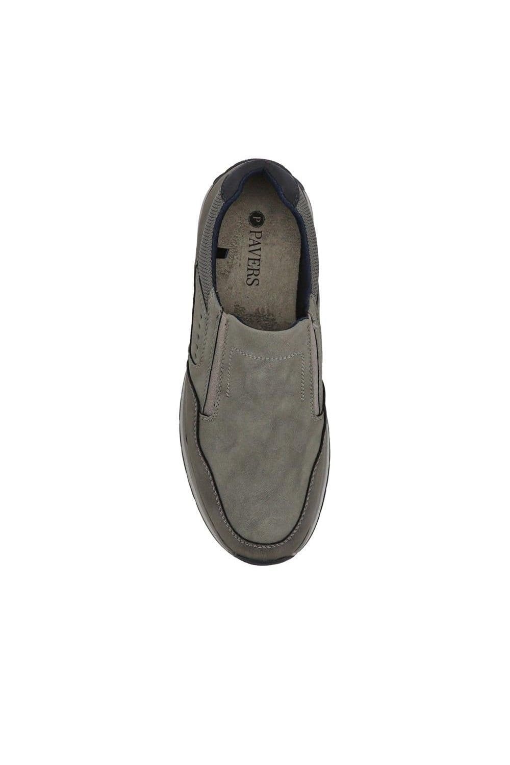 Pavers Pavers Men's Wide Fit Elasticated Slip On Shoes in Grey - 4