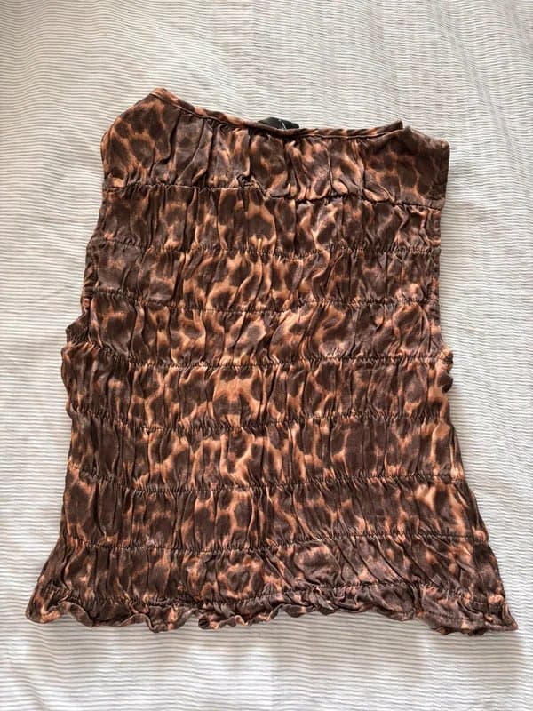 ASOS Leopard Print Ruched Top