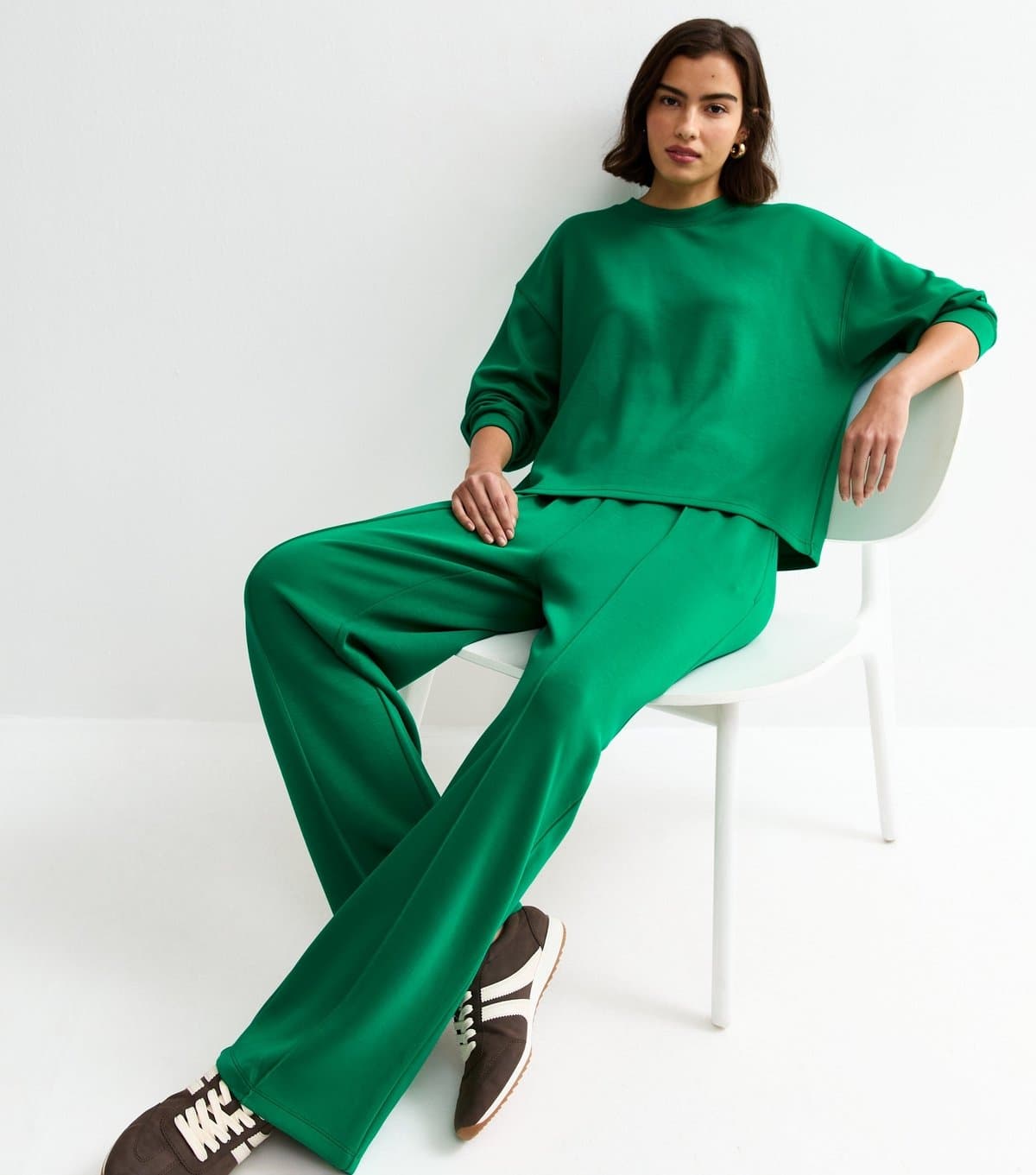 New Look Women's Premium Bright Green Jersey Joggers New Look