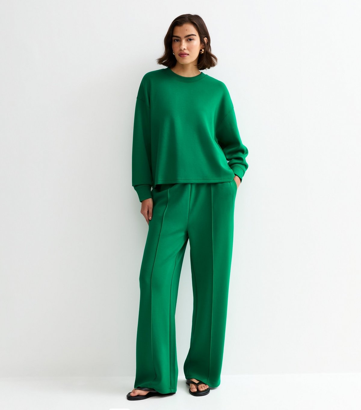 New Look Women's Premium Bright Green Jersey Joggers New Look - 3