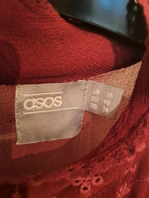 ASOS Burgundy Lace Midi Dress