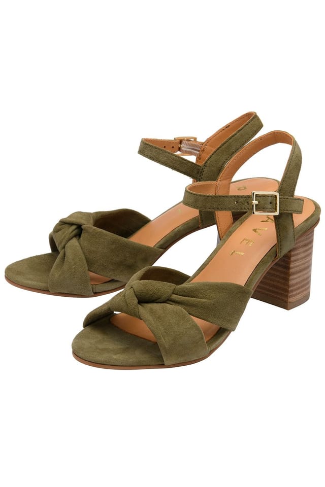 Ravel Ravel Women's 'Balne' Suede Heeled Sandals in Olive - 2