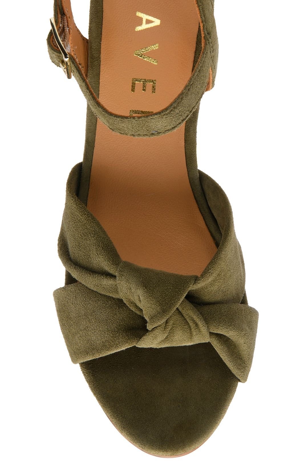 Ravel Ravel Women's 'Balne' Suede Heeled Sandals in Olive - 4