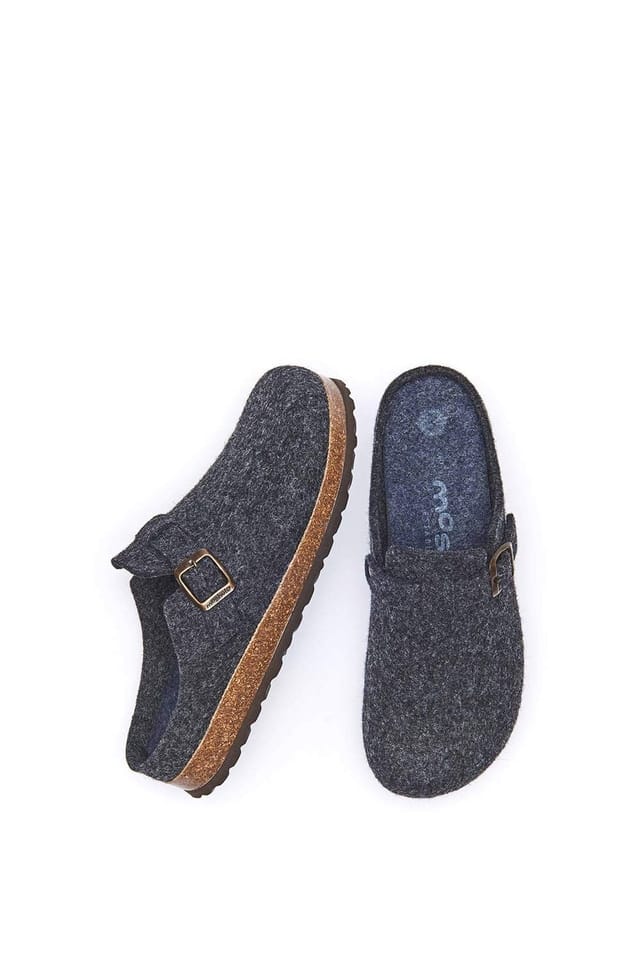 Moshulu Moshulu 'Rowan' Men's Felt Slippers in Grey - 2