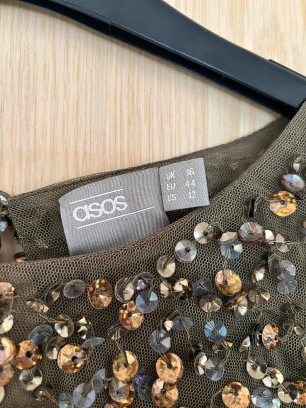 ASOS Sequin Sleeveless Top Size 16