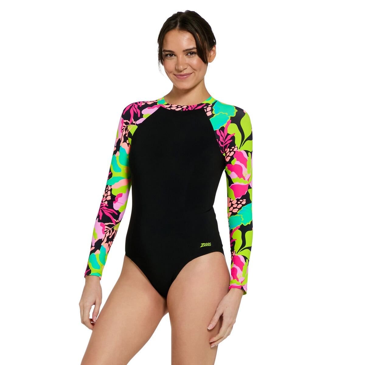 Zoggs Zoggs Women's Vivid Paddle One Piece Swimsuit in Black - 4