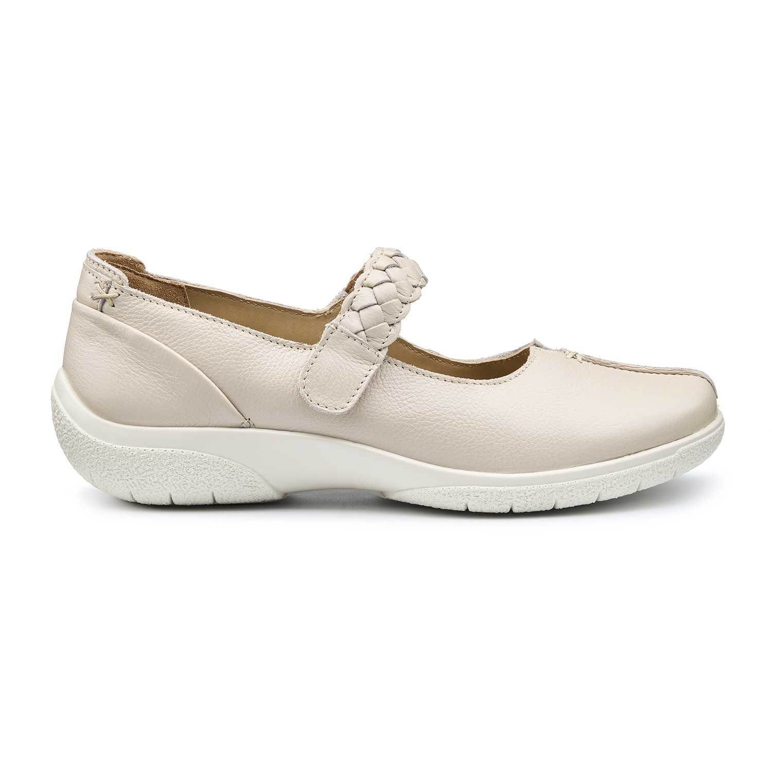 Hotter Hotter Women's Extra Wide 'Shake II' Mary Janes in Cream - 4