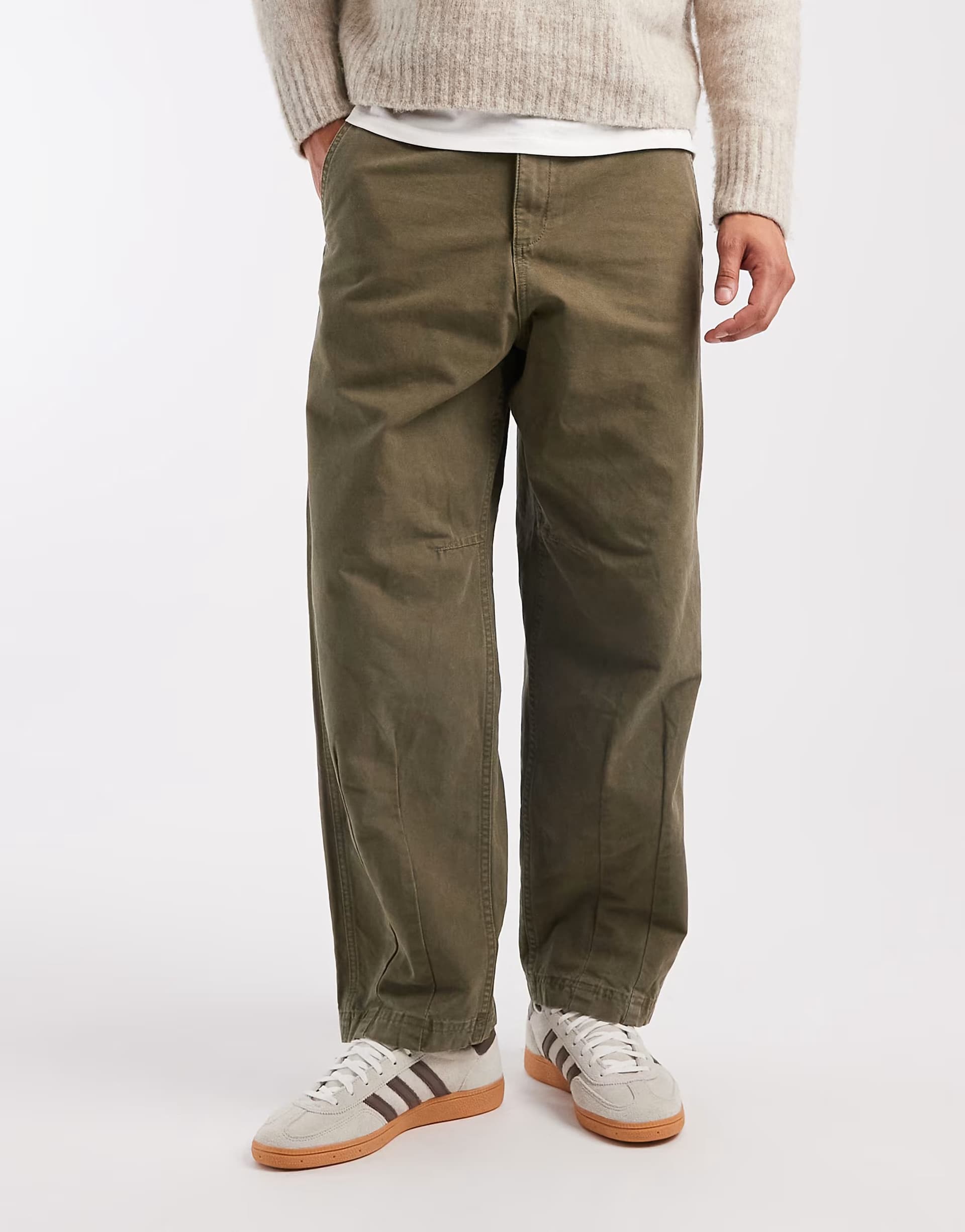 ASOS Jack & Jones barrel fit trouser in olive