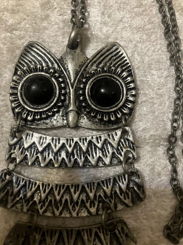Topshop Topshop silver vintage owl pendant necklace retro kitsch kpop
