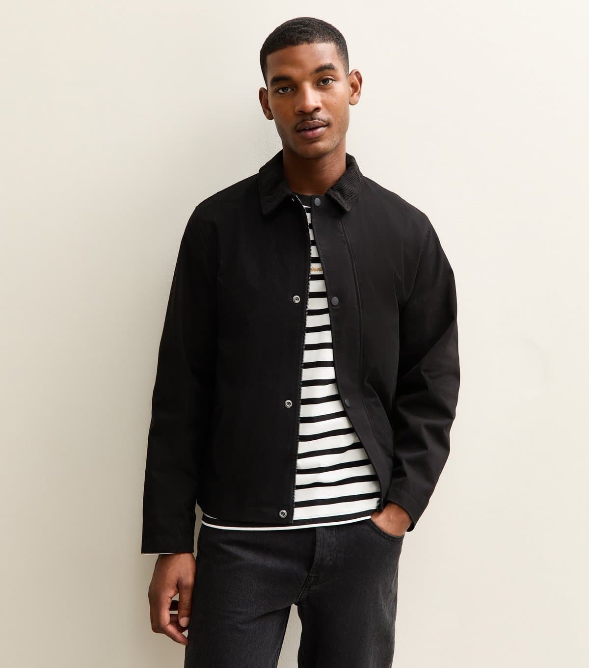 jack & jones Men's Black Regular Worker Jacket Jack & Jones New Look