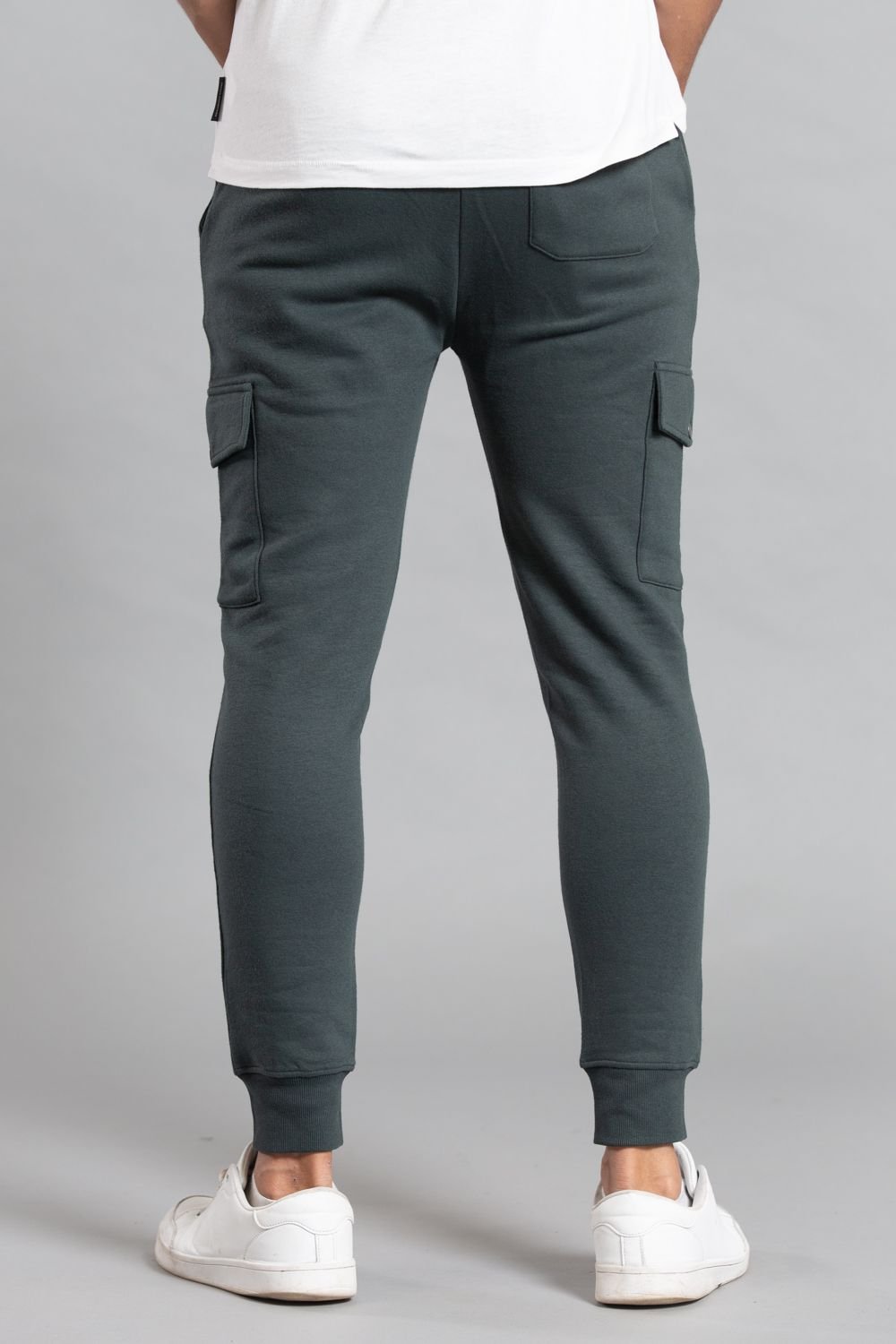 Tokyo Laundry Tokyo Laundry Men's Cotton Blend Joggers with Cargo-Style Pockets in Dark Green - 2