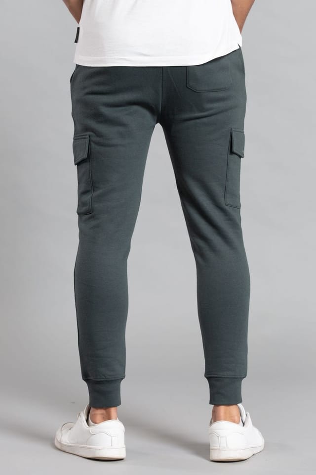 Tokyo Laundry Tokyo Laundry Men's Cotton Blend Joggers with Cargo-Style Pockets in Dark Green - 2