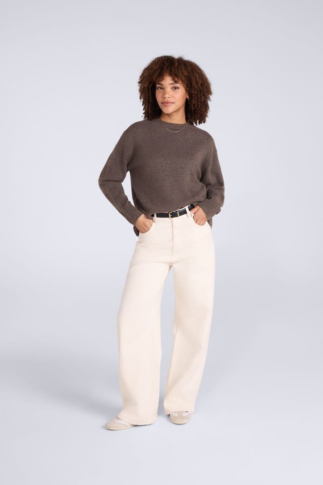 Animal Animal Women's Soft Lightweight Casual Top Warm Comfortable Fluffy Pullover Jumper in Brown - 2
