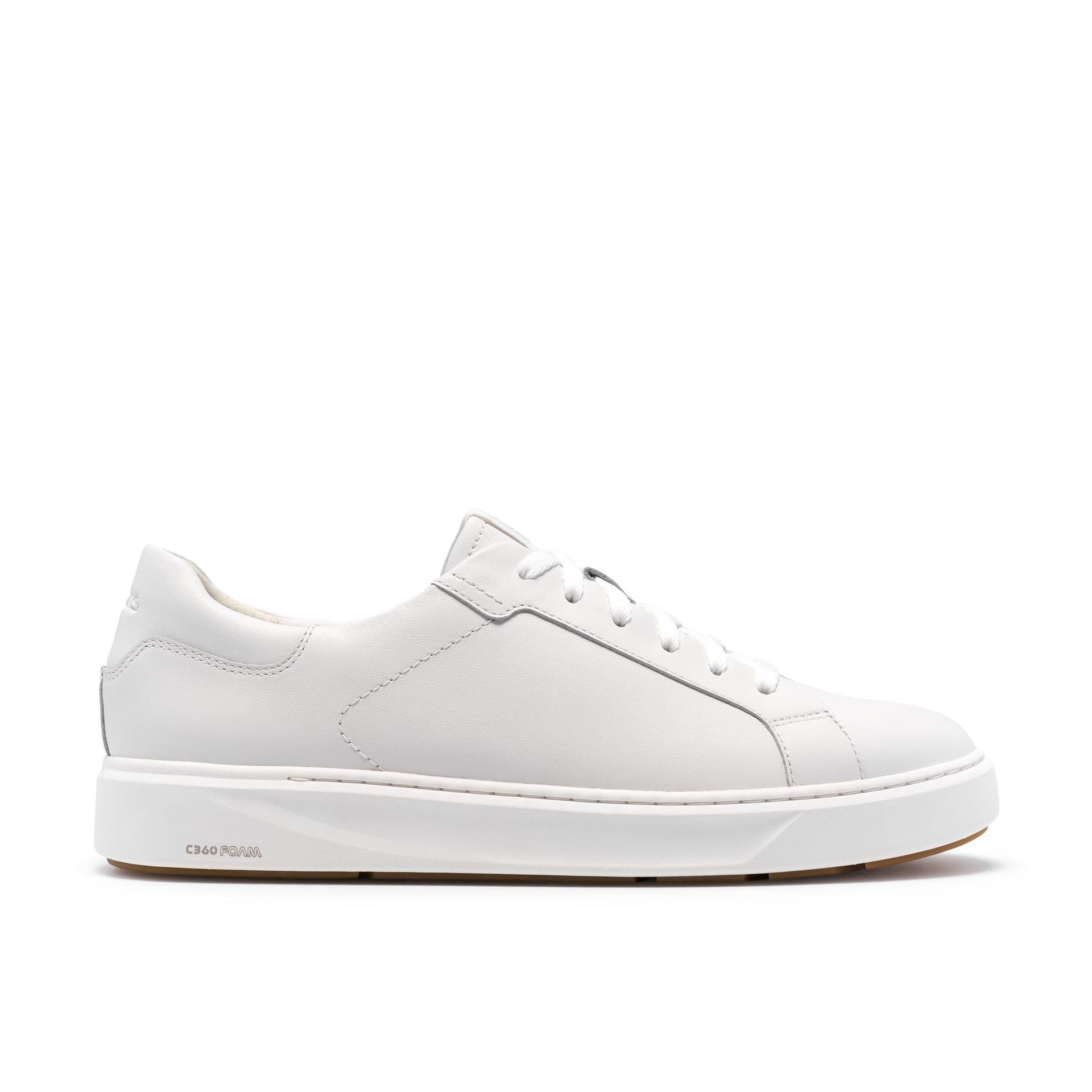Clarks Clarks Men's Code C Lace White Leather Trainers, Lace Up
