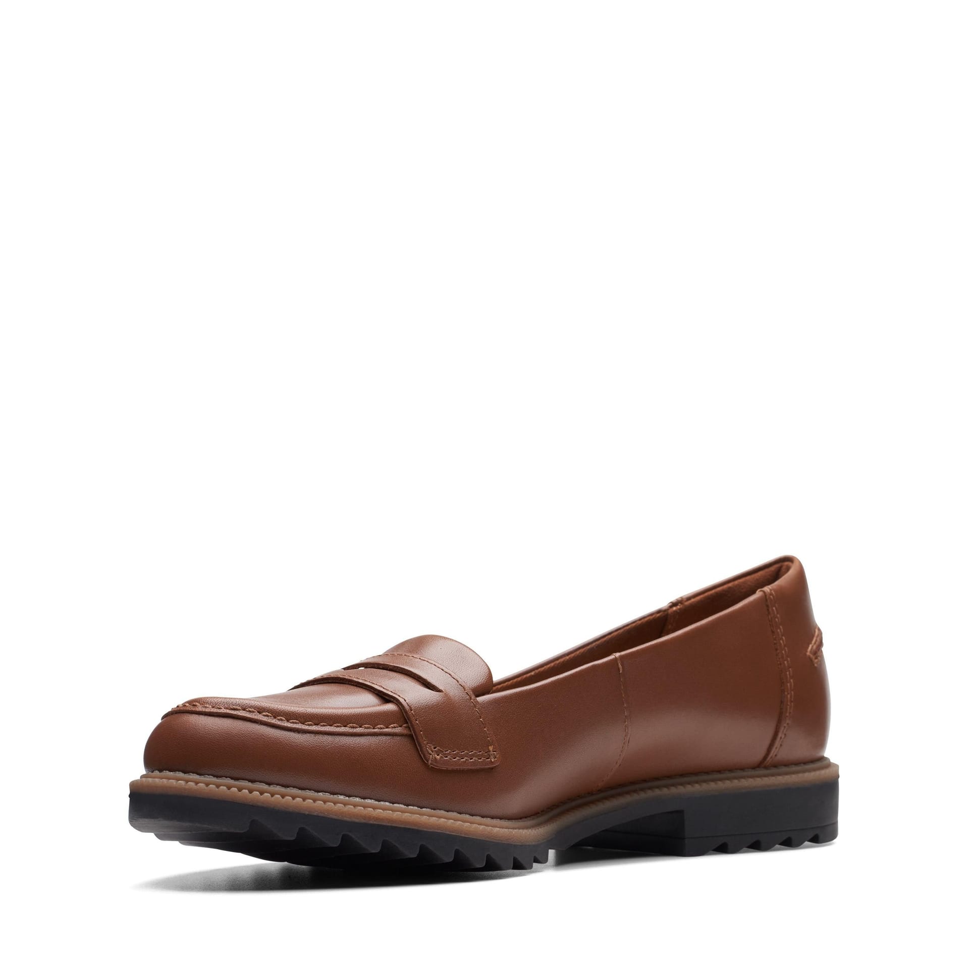 Clarks Clarks Women's Griffin Milly Tan Leather Loafers, Slip Ons in Brown - 4