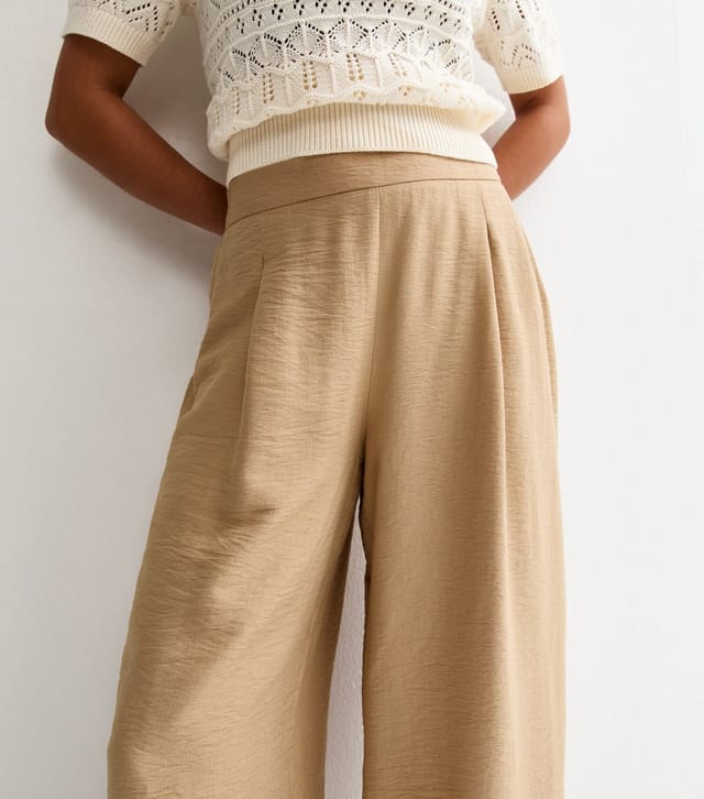 New Look Women's Petite Stone Pull On Wide Leg Trousers New Look - 2